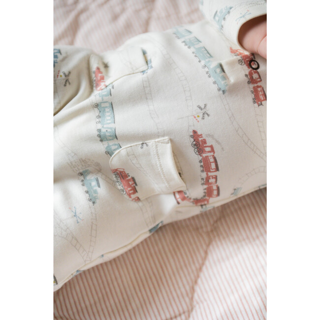 Henley Patch Pocket Romper, Locomotive - Rompers - 4