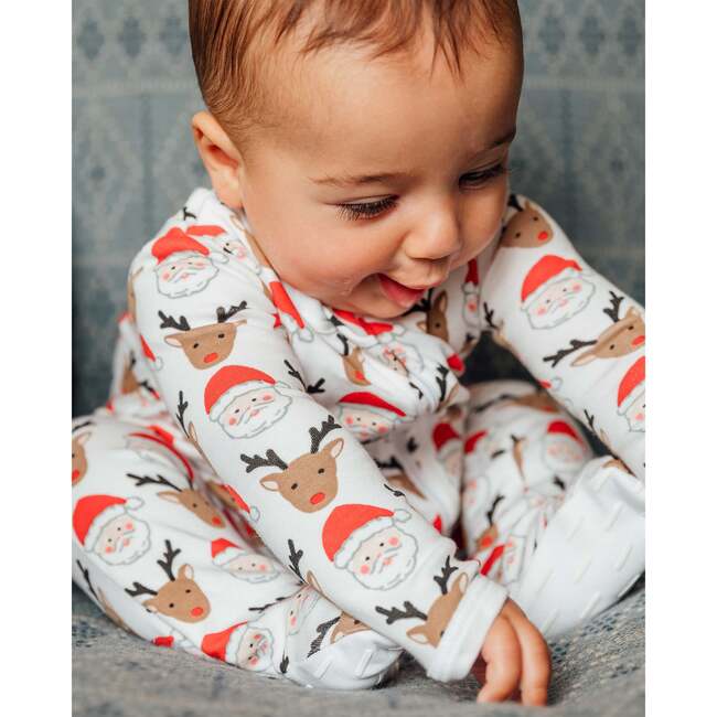 The Organic Zipper Footie, Santa Squad