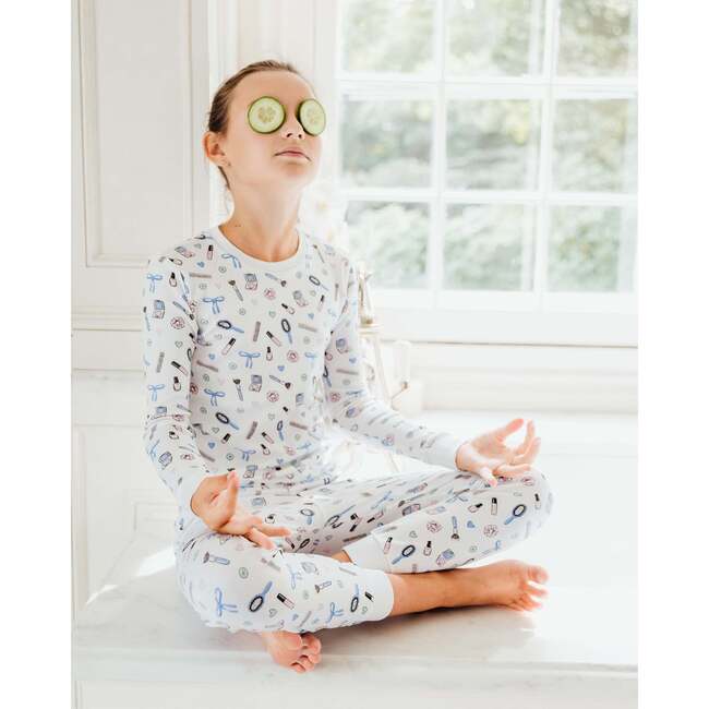 The Organic Long Sleeve Pajama Set, Spa Day - Pajamas - 2