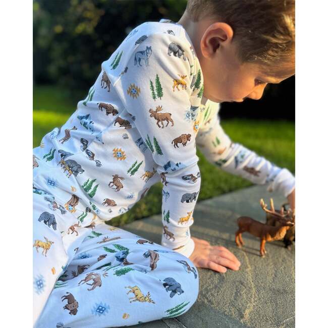 The Organic Long Sleeve Pajama Set, Yellowstone - Pajamas - 3