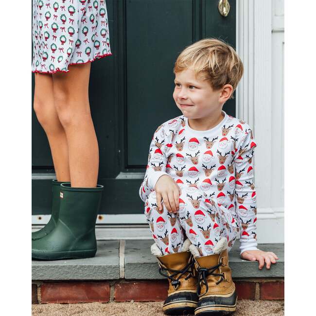 The Organic Long Sleeve Pajama Set, Santa Squad - Pajamas - 2