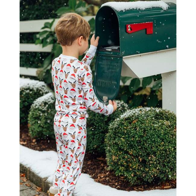 The Organic Long Sleeve Pajama Set, Santa Squad - Pajamas - 3