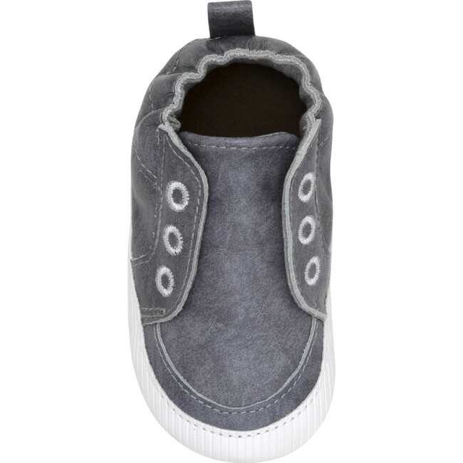 Stylish Steve Grey Soft Sole - Crib Shoes - 6