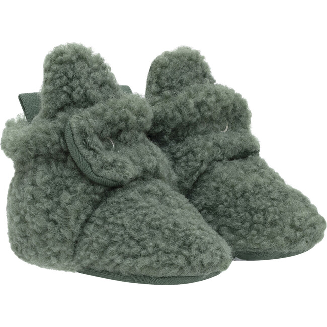 Sherpa Olive Snap Bootie