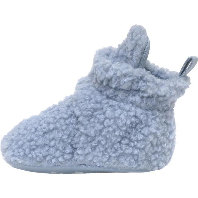 Sherpa Light Blue Snap Bootie - Booties - 2