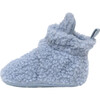 Sherpa Light Blue Snap Bootie - Booties - 2