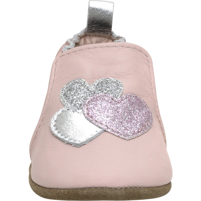 Heart Sparkle Lt Pink Soft Sole - Crib Shoes - 3