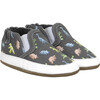 Glowing Dinos Charcoal Soft Sole - Crib Shoes - 1 - thumbnail