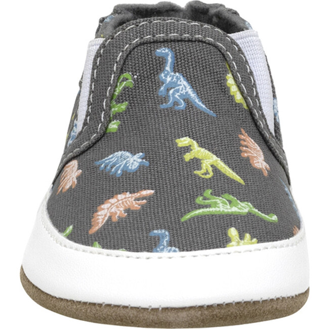 Glowing Dinos Charcoal Soft Sole - Crib Shoes - 4