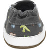 Glowing Dinos Charcoal Soft Sole - Crib Shoes - 5