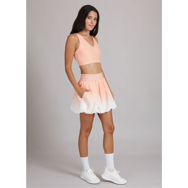 SERENA Skirt, Peach/white - Skirts - 5
