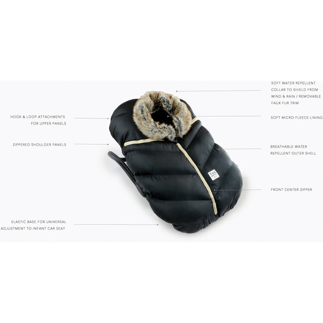 Car Seat Cocoon, White Tundra - Car Seat Accessories - 7