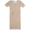 Short Sleeve Retro Dress, Oat - Dresses - 1 - thumbnail