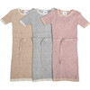 Short Sleeve Retro Dress, Oat - Dresses - 4