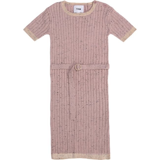 Short Sleeve Retro Dress, Ash Rose - Dresses - 1