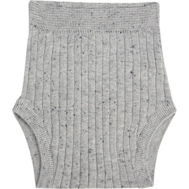 Ribbed Knit Retro Bloomers, Heather Grey - Bloomers - 1