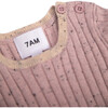 Ribbed Knit Long Sleeve Retro Top, Ash Rose - Shirts - 4