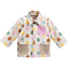 Tree Print Rain Worker Jacket, Beige - Raincoats - 1 - thumbnail