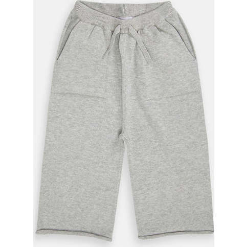 Baby My Boxy Cotton Rolled Edge Relaxed Fit Pants, Heather Grey - Pants - 1
