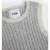 Baby Hug Me Ribbed Contrast Trim Tank Top, Heather Grey - Shirts - 2