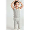 Baby Hug Me Ribbed Contrast Trim Tank Top, Heather Grey - Shirts - 4
