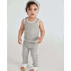Baby Hug Me Ribbed Contrast Trim Tank Top, Heather Grey - Shirts - 5