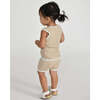 Baby Hug Me Ribbed Contrast Trim Tank Top, Oat - Shirts - 5