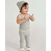Baby Hug Me Ribbed Contrast Trim Tank Top, Heather Grey - Shirts - 7
