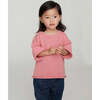 Baby Girls My Boxy Cotton Crew Neck Pocket Tee, Coral - Shirts - 4
