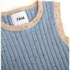 Baby Boys Hug Me Ribbed Contrast Trim Tank Top, Lake Blue - Shirts - 2