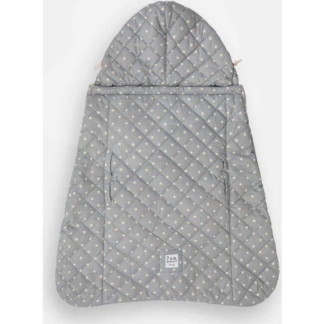 Star Print 3-In-1 K-Poncho, Grey - Car Seat Accessories - 1