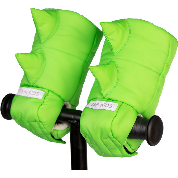 Kids DINO Scooter Warmmuffs, Green - Gloves - 4