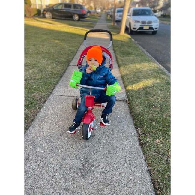 Kids DINO Scooter Warmmuffs, Green - Gloves - 10