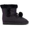 Miss Snow Fluff, Black Faux Nubuck - Boots - 3
