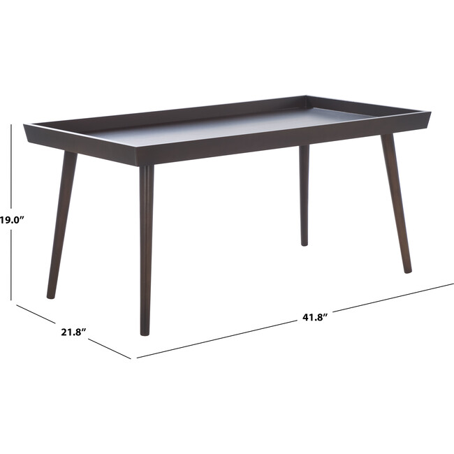 Nonie Coffee Table With Tray, Dark Chocolate - Accent Tables - 4