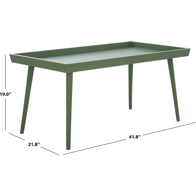 Nonie Coffee Table With Tray, Dusty Green - Accent Tables - 4