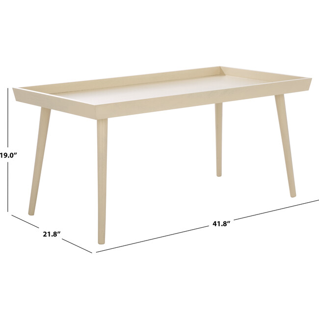 Nonie Coffee Table With Tray, Sand - Accent Tables - 4