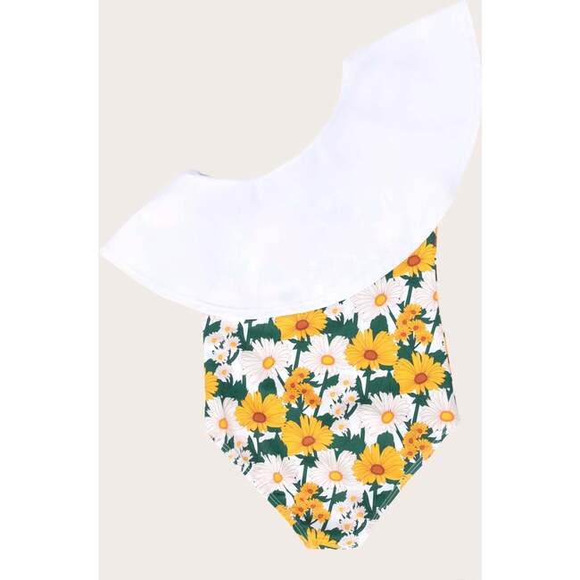 Ruffle One Shoulder, Hamptons Floral - One Pieces - 2