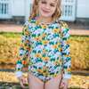 One Piece Long Sleeve, Hamptons Floral - One Pieces - 3