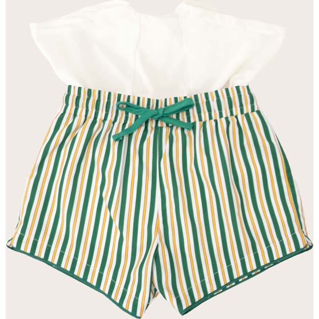 Boys Swim Shorts, Hamptons Stripe - Swim Trunks - 4