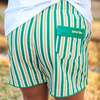 Boys Swim Shorts, Hamptons Stripe - Swim Trunks - 6