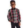 Kids Plaid Buttondown & Bowtie Set, Red Holiday - Mixed Apparel Set - 2