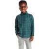Kids Plaid Buttondown & Bowtie Set, Green Plaid - Mixed Apparel Set - 2