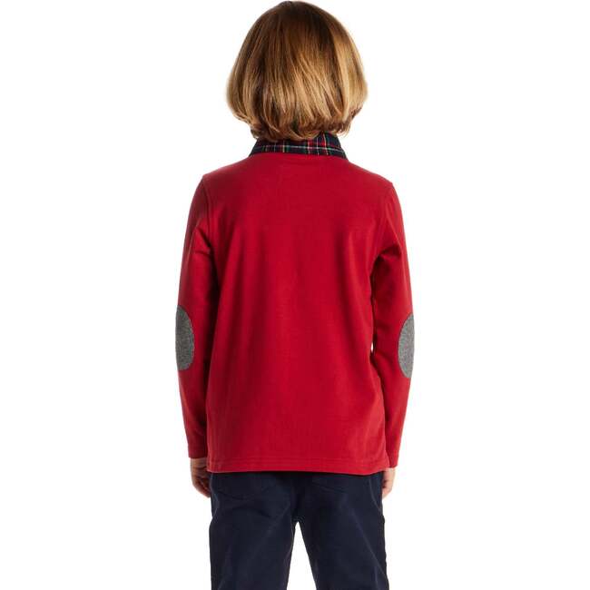 Kids Soft Polo & Twill Pull-On Pant Set, Red Holiday - Mixed Apparel Set - 3