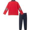 Kids Soft Polo & Twill Pull-On Pant Set, Red Holiday - Mixed Apparel Set - 4