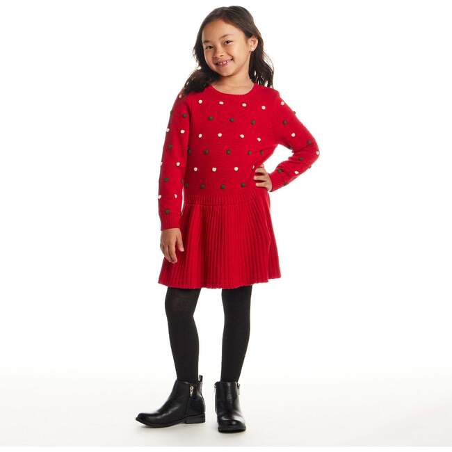 Kids Knit Twofer Dress, Red Bubble - Dresses - 4