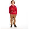Kids Holiday Sweater & Pants Set,  Gingerbread & Dinos - Mixed Apparel Set - 2