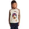 Kids Hooded Long Sleeve Tee, Beige Dog - T-Shirts - 3