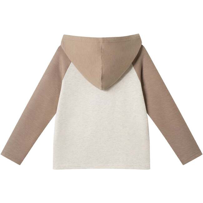 Kids Hooded Long Sleeve Tee, Beige Dog - T-Shirts - 4