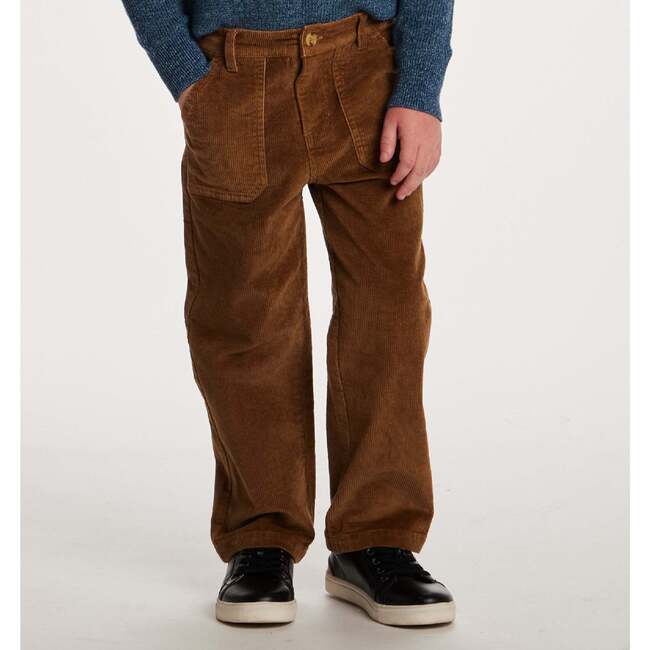 Kids Wide Leg Corduroy Pants, Beige - Pants - 2
